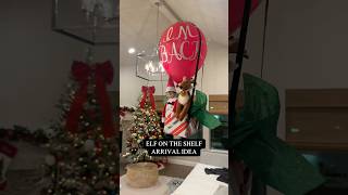 Elf on the shelf arrival idea!! One week away! #elfontheshelf #christmas