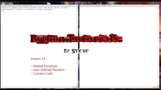 Python Tutorial v3.2.5 Lesson 14 - Nested Functions