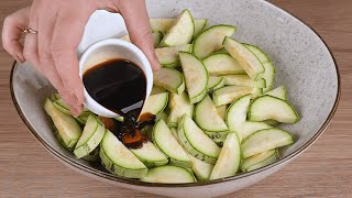 Put soy sauce on some zucchini, a tip I learned from a Chinese