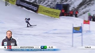 Henrik Kristofesen 3rd place Sölden Giant Slalom 2022
