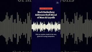 Mark Zuckerberg Addresses Staff Ahead of Mass AI Layoffs