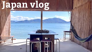 【Japan vlog】SUB) Family trip ｜Beach cafe ｜Fresh Gelato ｜家族でビーチカフェ｜カドーレのジェラート