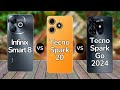 Infinix Smart 8 vs Tecno Spark 20 vs Tecno Spark Go 2024