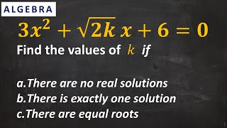 When Is There No Real Root or Only One Root?