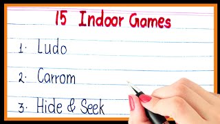 15 indoor games names | Indoor games names | list of indoor games