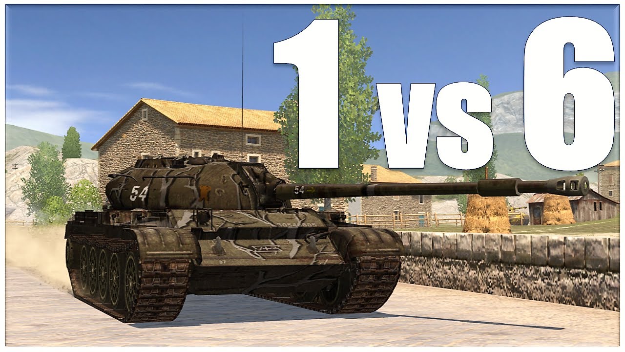 T54 1 Vs 6 WIN WoT Blitz Replay - YouTube