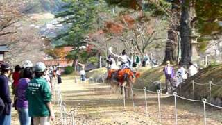 津和野「鷲宮八幡宮」秋の流鏑馬by紅葉台木曽馬 その７