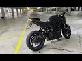 loud suzuki gsxs 750 2019 ll yoshimura exhaust sound spitting flames🔥