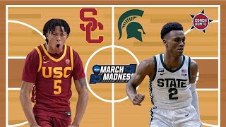 # 10 USC Trojans VS Michigan State Spartans NCAA tournament PLAY BY PLAY & REACTIONS