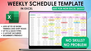 Employee Weekly Schedule Template | Full Tutorial
