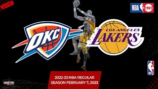 Oklahoma City Thunder vs Los Angeles Lakers (Play-By-Play & Scoreboard) #NBAonTNT Lebron Pass Kareem