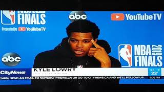 Kyle Lowry was pushed by Mark Stevens, he's banned from all games for 1 year, fi