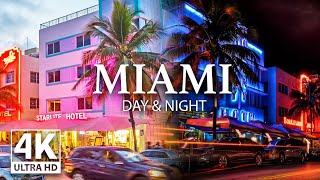 Miami 4K Day & Night - Relaxing Music