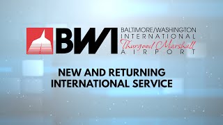 International Route News At BWI Marshall Airport