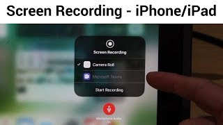 Screen Recording on iPhone/iPad (Including iOS and Microphone Audio) - Record your screen in iOS 11