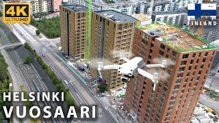 🇫🇮 VUOSAARI FROM THE AIR 🚁 SEE A GREAT DRONE 4K AERIAL PHOTOGRAPHY OF EAST HELSINKI  #aurinkolahti