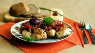 HÄHNCHEN-SCHASCHLIK auf PFANNENGEMÜSE | Low Carb