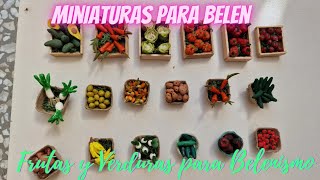 COMO HACER FRUTAS Y VERDURAS  MINIATURAS PARA EL BELEN #belenismo #miniaturasbelen #ideaspesebre