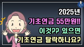 2025년 기초연금 55만원!! 이것?? 있으면 정말로 기초연금 탈락하나요? /기초연금 계산방법,기초연금 수급대상, 노령연금 수급자격