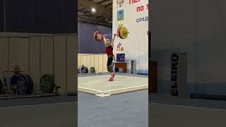 13-year-old Varvara Kuzminova (bodyweight 71.5 kg) clean\u0026jerks 103 kg - can lift overhead adult man