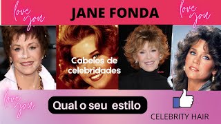 cabelos de celebridades Jane Fonda popStar. escolha seu estilo de corte de cabelo.