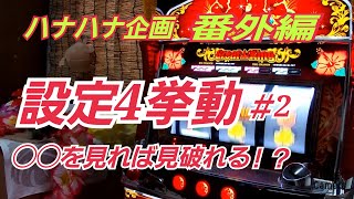 【ハナハナ企画　番外編設定4の挙動＃2】設定4は見破れる！？機械割り104%との向き合い方