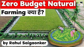 Zero Budget Natural Farming, how it works? How it can help reduce agricultural indebtedness? UPSC