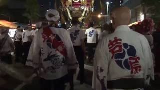 2016年　堺・開口神社　ふとん太鼓宮入①　芦原濱（担ぎ出し）