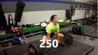 Sabrina Rodriguez Powerlifting Deadlift Training 9/29/13 - 2w out from USPA Meet