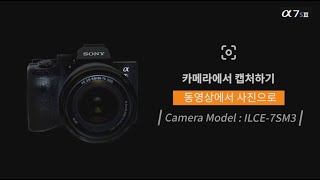 [강의] ILCE-7SM3 (a7S3) 카메라에서 동영상을 사진으로 캡처하기