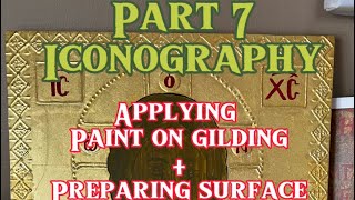 Iconography PART 7️⃣ tips on using 🧄 to help paint adhere to border goldleaf+painting on gold leaf