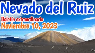 Volcán Nevado del Ruiz SGC report incremento actividad sísmica y otros cambios importantes