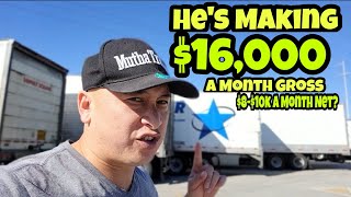 Can You Really Make $16,000 Gross A Month With Landstar | $8,000-$10,000 Net | Driver Shows Me His $