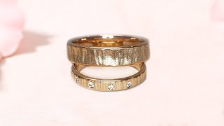 Bespoke Custom-textured Classic Wedding Bands