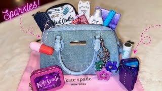 kate spade Jean Studded Duffle! What’s in my bag? Look how Sparkly!!