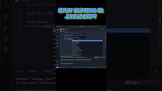 How to use Split method in JavaScript | JS Concept | Hindi | #shorts #html #javascript #css