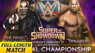 GOLDBERG VS THE FIEND BRAY WYATT WWE SUPER SHOWDOWN 2020 FULL MATCH WWE 2K20