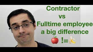 Contractor vs fulltime employee - a big difference