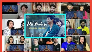 DIL BECHARA- SSR || Official trailer reactions || Mashup reactions || all reactions in one || 2020