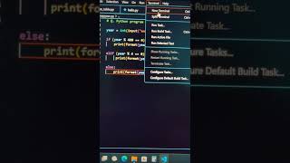 Python program to check leap year - vs code #shorts @python
