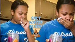 Pink Himalayan SALT WATER FLUSH| How to DETOX | Get rid of colon mucus