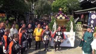 文京区 白山神社  大祭 10 年ぶり神幸祭  宮出 江戸木遣り歌2013年。