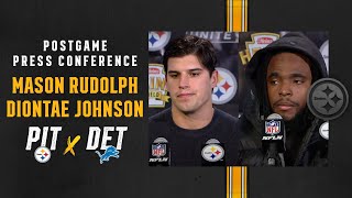 Postgame Press Conference (Week 10 vs Lions): Mason Rudolph, Diontae Johnson | Pittsburgh Steelers