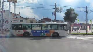 旭川電気軌道　66・旭岳線、いで湯号　旭川旭岳01　旭川駅～ひじり野1条5丁目　北海道旭川市、東神楽町　右側車窓　2022年6月