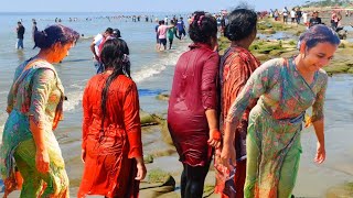 গোসলের ভিডিও কুয়াকাটা সমুদ্র সৈকত। kuakata sea beach swimming video.