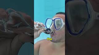 Forcing a Huge Burp Underwater 😳 #shorts