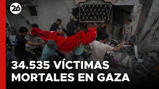 MEDIO ORIENTE | El número de VÍCTIMAS MORTALES en Gaza se eleva a 34.535