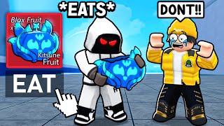Eating KITSUNE FRUIT In Front Of SCAMMERS.. (Blox Fruits)