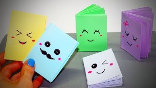 No Glue Mini Notebooks 📖 DIY Paper Crafts [Life Hacks]