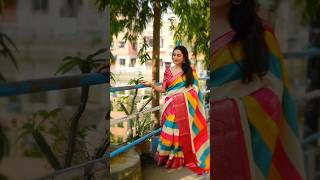 Elegant Cotton Crape Chex Sarees | Multi-Color Prints \u0026 Tassles | ₹800 Only